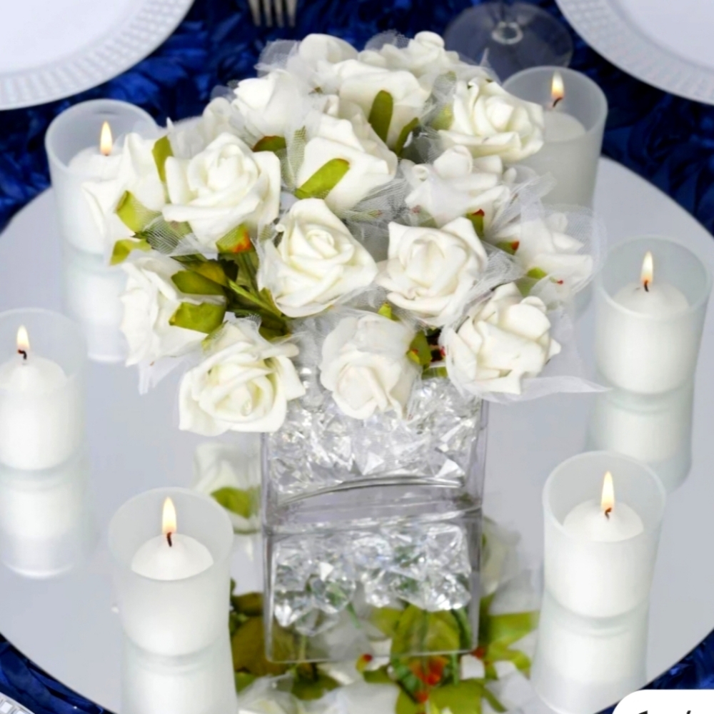 10 16 in round mirror centerpiece